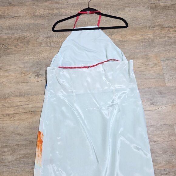 MUMA WORLD 100%SILK MUREX MIST VEGA SILK DRESS SIZE M MSRP $575 - Picture 8 of 14